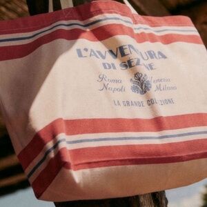 Sezane L'AVVENTURA DI SEZANE Fabric Tote Bag